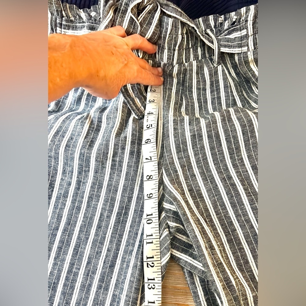 Lovecrazy,Soft Striped Linen-Blend, Wide-Leg Palazzo Pant,Excellent Cond.,Size S - Picture 10 of 11